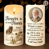 Personalized Photo LED Candle - Memorial Sympathy Gift For Family - I’m Right Here Inside Your Heart