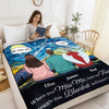 Personalized Quilt Blanket - Meaningful Memorial Gift - Love Stays Though You Are Gone