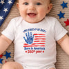 Personalized America 250th Anniversary Baby Onesie - Gifts For New Moms, New Dads, New Parents - My First 4th Of July