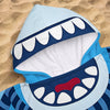 Personalized Poncho Beach Towel - Summer Gifts For Family Members - Beware Of Cute Shark Bites