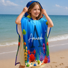 Personalized Poncho Beach Towel - Summer Gifts For Family Members - My Little Underwater Kingdom