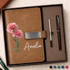 Personalized PU Leather Notebook – Gifts For Women, Besties, Sisters, BFF – Blessed With Inner Sunshine
