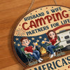 Personalized America 250th Anniversary Wood Sign – Camping Gifts For Campers, Couple – Our Happy Camping Place