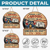 Personalized America 250th Anniversary Wood Sign – Camping Gifts For Campers, Couple – Our Happy Camping Place