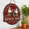 Personalized Wood Sign – Camping Gifts For Couple – Growing Older, Never Growing Apart