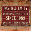 Personalized Metal Sign – Anniversary Gifts For Couple – Our Forever Rugged Love Bond