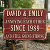 Personalized Metal Sign – Anniversary Gifts For Couple – Our Forever Rugged Love Bond