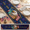 Personalized America 250th Anniversary Table Runner – Gifts For Family Members – Proud Hearts Shine Bright