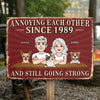 Personalized Home Decor Metal Sign - Gifts For Campers Couple - Paws Chaos Endless