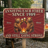 Personalized Home Decor Metal Sign - Gifts For Campers, Couple - Love Drives Us Crazy