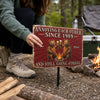 Personalized Home Decor Metal Sign - Gifts For Campers, Couple - Love Drives Us Crazy