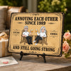 Personalized Home Decor Metal Sign - Gifts For Campers Couple - Adventure Awaits Us