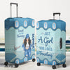 Personalized Luggage Cover – Vacation Gift For Adventure Travel Lovers – Up In The Clouds, Where I Belong