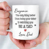 Personalized Mug – Gifts For Son – The Best Journey Begins With Fatherhood
