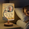 Personalized Photo Linen Bedside Table Lamp - Memorial Sympathy Gifts - Every Time It Shines, Know My Heart Is Near