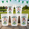 Personalized Party Cups - Gifts For Golf Lovers, Sports Fans, Sports Lovers - Golf More Stress Less