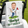 Personalized Photo Golf Towel – Gifts For Golf Lovers, Sports Fans – Golf Is My Happy Place