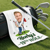 Personalized Photo Golf Towel – Gifts For Golf Lovers, Sports Fans – Golf Is My Happy Place