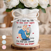 Personalized Flower Vase With Ribbon – Anniversary Gifts For Couple – Loving You All Over Again