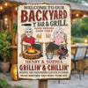Personalized Home Decor Metal Sign - Anniversary Gifts For Couple - Good Friends, Good Times, Free Beer