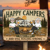Personalized Home Decor Metal Sign - Anniversary Gifts For Campers Couple - Still Rolling Strong