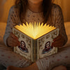 Personalized Foldable LED Magic Book Lamp - Gifts For Book Lovers, Bookworms, Readers - Born To Read