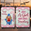 Personalized Luggage Cover – Travel Gifts For Women – Wander More Worry Less