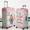 Personalized Luggage Cover – Travel Gifts For Women – Wander More Worry Less