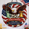 Personalized America 250th Anniversary Wood Sign - Gifts For Family - Proud Hearts, Strong Nation