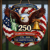 Personalized America 250th Anniversary Wood Sign - Gifts For Family - Proud Hearts, Strong Nation