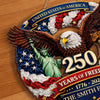 Personalized America 250th Anniversary Wood Sign - Gifts For Family - Proud Hearts, Strong Nation