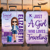 Personalized Luggage Cover - Summer Vacation And Travel Gifts For Women, Best Friends - Passport Ready Heart Open