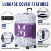 Personalized Luggage Cover - Summer Vacation And Travel Gifts For Women, Men - Adventure Starts Here
