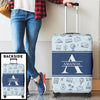 Personalized Luggage Cover - Summer Vacation And Travel Gifts For Women, Men - Adventure Starts Here