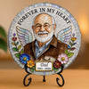 Personalized Photo Round Shaped Stone With Stand - Memorial Sympathy Gifts - Forever In Loving Memory