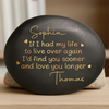 Personalized Printed Rock - Anniversary Wedding Gifts For Couple - Earlier You, Longer Us