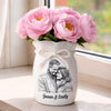 Personalized Photo Flower Vase With Ribbon - Anniversary Wedding Gifts For Couple - Forever Looks Like This