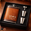 Personalized Hip Flask Set - Anniversary Wedding Gifts For Couple - Our Love Moves Gently
