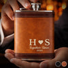 Personalized Hip Flask Set - Anniversary Wedding Gifts For Couple - Our Love Moves Gently