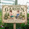 Personalized Home Decor Metal Sign - Anniversary Wedding Gifts For Couple Gardeners - Our Green Garden