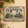 Personalized Home Decor Metal Sign - Anniversary Wedding Gifts For Couple Gardeners - Our Green Garden