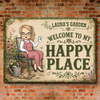 Personalized Home Decor Metal Sign - Gifts For Gardeners - Gardening Is My Happy Hour
