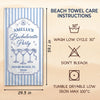 Personalized Beach Towel - Summer Vacation And Travel Gifts For Best Friends, Family - Beach Hair, Bachelorette Flair