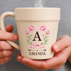 Personalized Plant Pot Ceramic Mug - Gifts For Gardeners - Earthy Girl Aesthetic