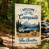 Personalized Flag - Summer Vacation Gifts For Campers, Family - Adventure Awaits