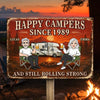 Personalized Home Decor Metal Sign - Anniversary Wedding Camping Gifts For Campers, Couple - Lost In The Woods Together