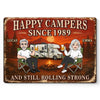 Personalized Home Decor Metal Sign - Anniversary Wedding Camping Gifts For Campers, Couple - Lost In The Woods Together