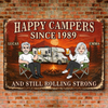 Personalized Home Decor Metal Sign - Anniversary Wedding Camping Gifts For Campers, Couple - Lost In The Woods Together