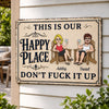 Personalized Home Decor Metal Sign - Anniversary Wedding Gifts For Couple - You're Stuck With Me Now