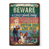 Personalized Metal Sign – Garden Gifts For Gardeners, Dog Lovers – Peace Love Plants And Muddy Paws